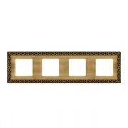 Рамка на 4 поста гор./верт., цвет bright patina