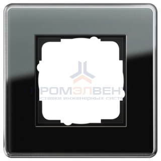 Рамка 1-ая Gira Esprit Glass C Черное стекло