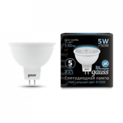 Лампа Gauss MR16 5W 530lm 4100K GU5.3 LED 1/10/100