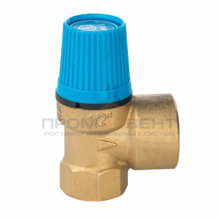 Клапан предохранительный STOUT - 1/2", сброс 3/4" (ВР/ВР, Рн 8 бар, для систем водоснабжения)
