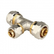 Тройник переходной STOUT - 20 x 20 x 16 (винтовой, для металлопластиковых труб)