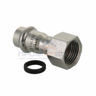 Переход на накидную гайку VALTEC VTi.908 - 15 x 3/4" (прессовой, для труб из нержавеющей стали)