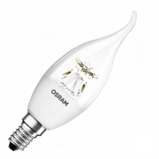 Лампа светодиодная свеча на ветру Osram LED CLAS BA CL 6W (40W) 827 DIM 470lm 220V E14