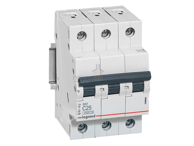 Автоматический выключатель Legrand RX3 3П 25A 4,5кА C (автомат)