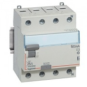 УЗО Legrand DX3 ВДТ 4П 25А 500мА тип A